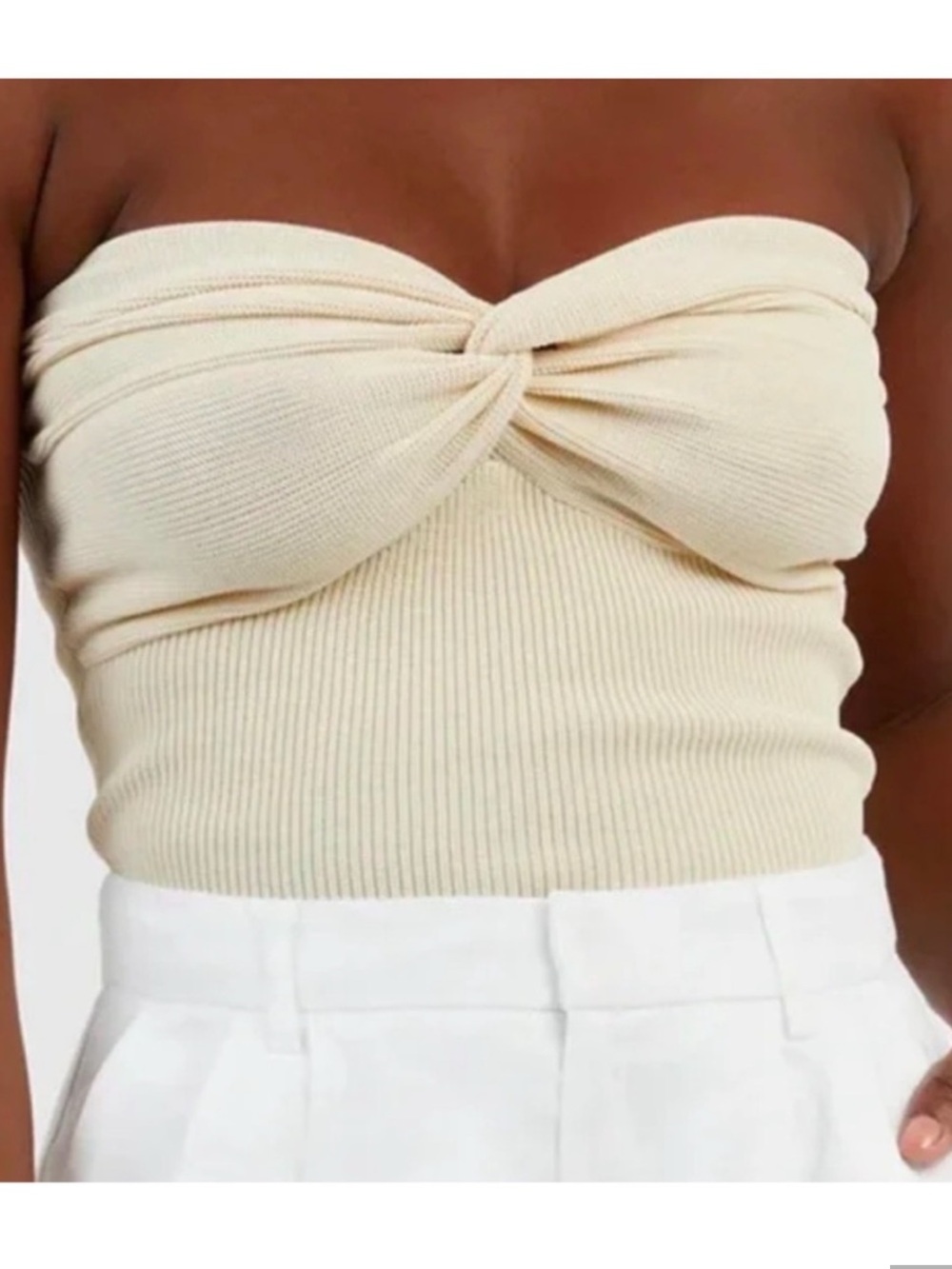 Dissh Anika Twisted Knot Top - Cream, Size 6